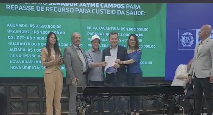 Prefeito Marquinhos assina recebimento de Emenda de 2 milhões para saúde pública do município destinada por Jayme Campos