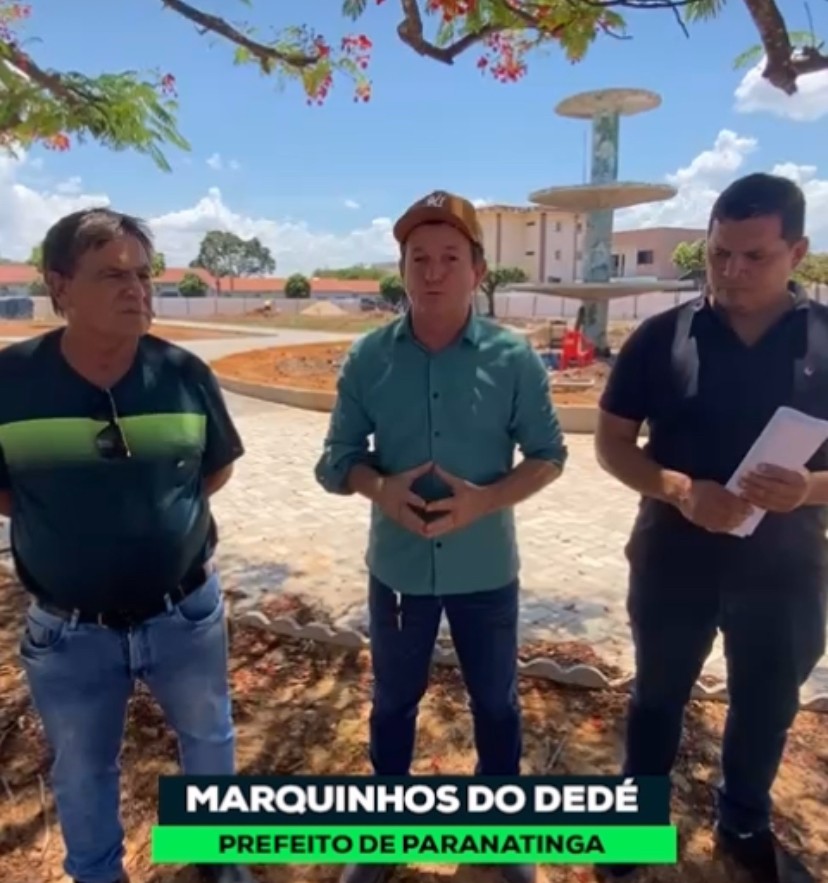 REFORMA PRAÇA CENTRAL DE PARANATINGA - prefeito Marquinhos e alguns vereadores trazem esclarecimentos à população