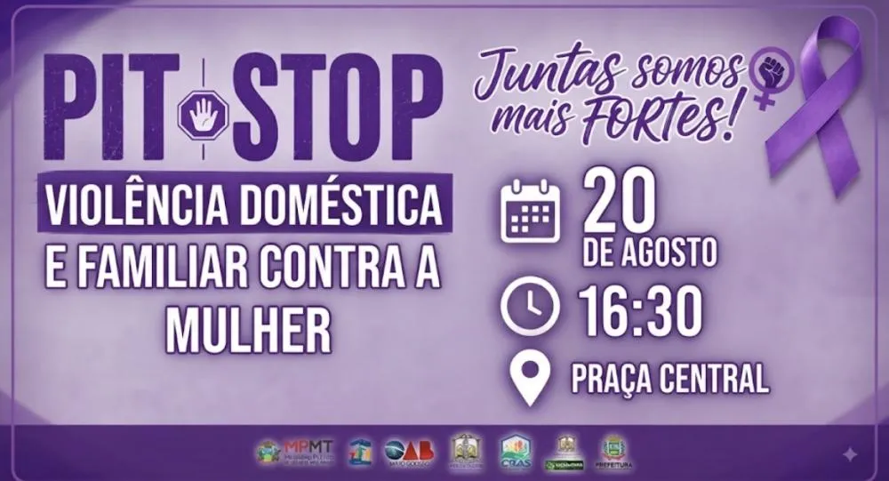 Paranatinga se une em mobilização pela campanha de conscientização e apoio às mulheres